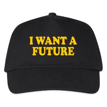 I want a future - Kinder Basecap - Schwarz - Vorne