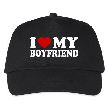 I love my boyfriend - Kinder Basecap - Schwarz - Vorne