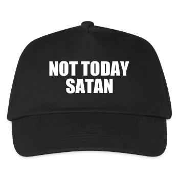 Not today satan - Kinder Basecap - Schwarz - Vorne