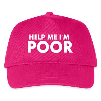 help me im poor - Kinder Basecap - Fuchsia - Vorne