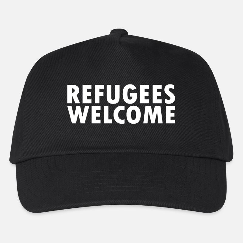 refugees welcome - Kids’ Baseball Cap - black