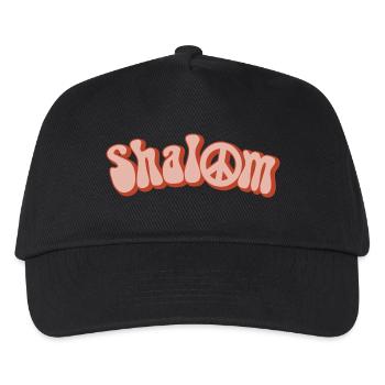 Cooler Retro Vintage - Shalom Jüdischer Feiertag - Kinder Basecap - Schwarz - Vorne