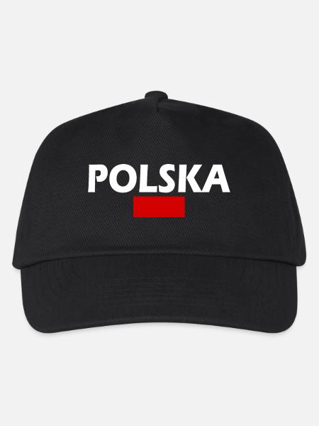 Polen - Kinder Basecap - Schwarz