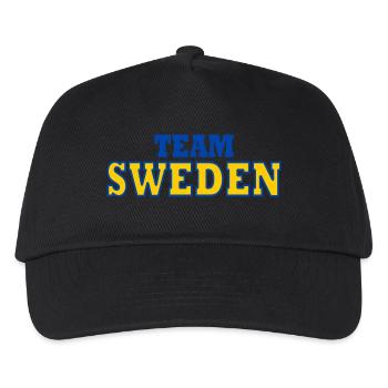Schweden - Kinder Basecap - Schwarz - Vorne
