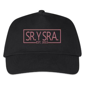 Sr. Y Sra. Est. 2023 - Hochzeitsgeschenk für Männer & Frauen - Kinder Basecap - Schwarz - Vorne