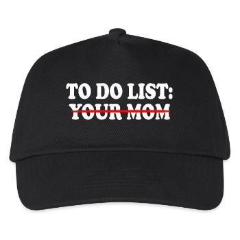 To do list your mom - Kids’ Baseball Cap - black - Front