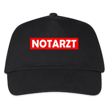 Notarzt - Kinder Basecap - Schwarz - Vorne