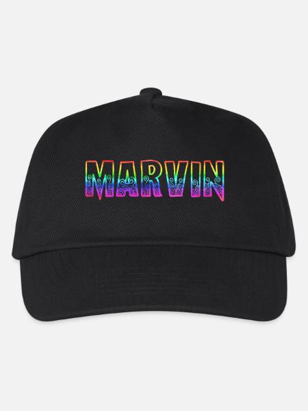 marvin rs regenbogen - Kinder Basecap - Schwarz