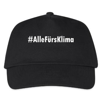 Alle fürs klima - Kinder Basecap - Schwarz - Vorne