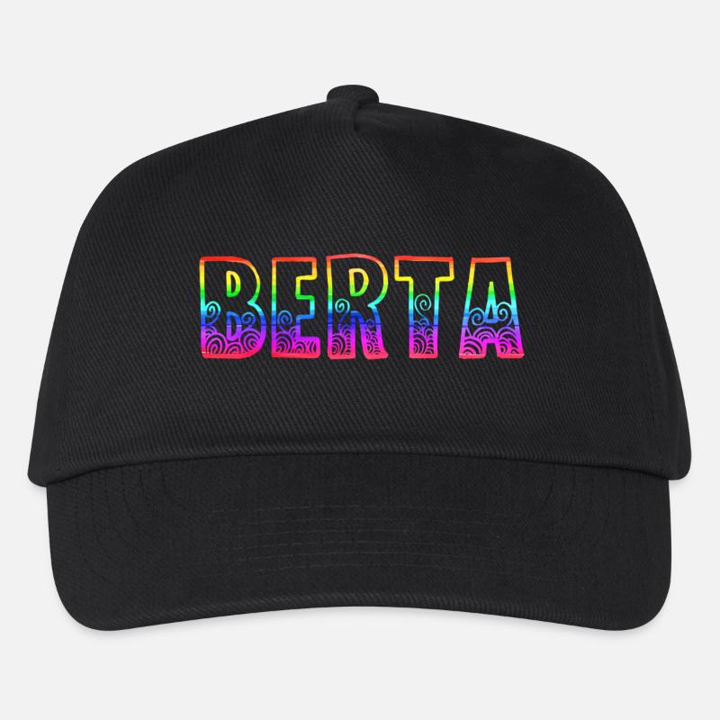 berta rs regenbogen - Kinder Basecap - Schwarz