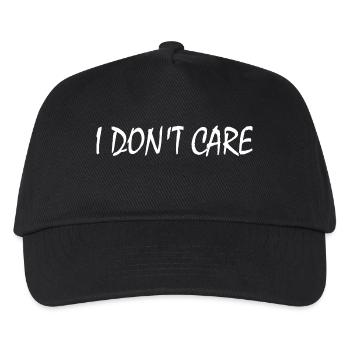 I dont care - Kids’ Baseball Cap - black - Front