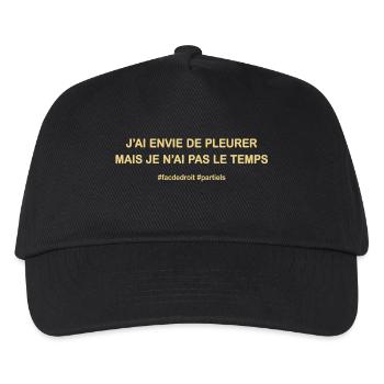 Pas le temps - Casquette de baseball Enfant - noir - Devant