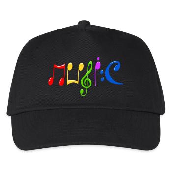 Music - Kids’ Baseball Cap - black - Front