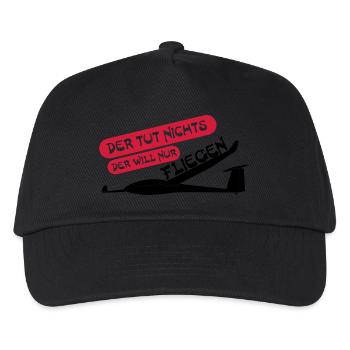 nur fliegen - Kinder Basecap - Schwarz - Vorne