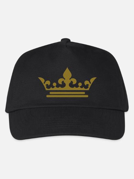 crown 08 plain 2010 10 05 1c - Kinder Basecap - Schwarz