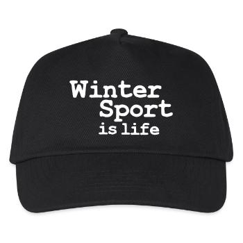 winter sport is life - Casquette de baseball Enfant - noir - Devant