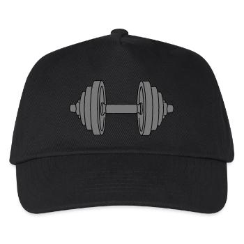 Dumbbell Weight 2 - Kids’ Baseball Cap - black - Front
