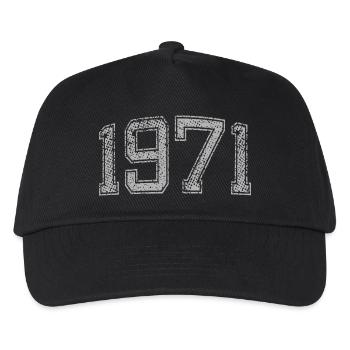 1971 Jahrgang - Kinder Basecap - Schwarz - Vorne