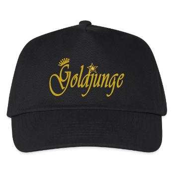 goldjunge - Kinder Basecap - Schwarz - Vorne