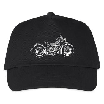 Chopper / moto bobber 03_weiß - Casquette de baseball Enfant - noir - Devant