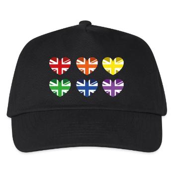 UK RAINBOW FLAG - Kids’ Baseball Cap - black - Front