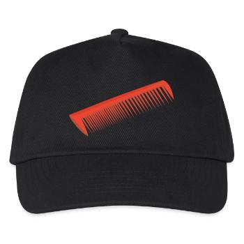 hairdresser barber barbier friseur coiffeur bart b - Kinder Basecap - Schwarz - Vorne