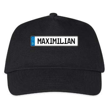 Maximilian name tag gift - Kids’ Baseball Cap - black - Front