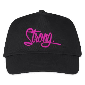 strong violett - Kinder Basecap - Schwarz - Vorne