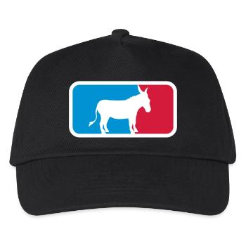 sport logo cool esel pferd pony klein packesel lan - Kinder Basecap - Schwarz - Vorne