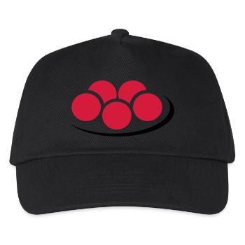 Schwarzwald-Bollenhut-Piktogramm - Kinder Basecap - Schwarz - Vorne