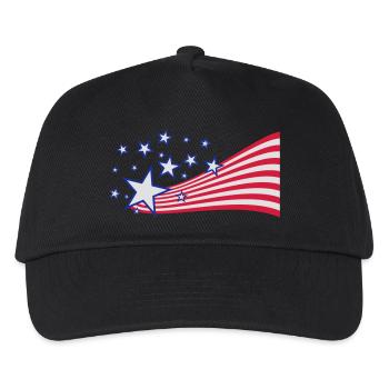 USA Flagge - Kinder Basecap - Schwarz - Vorne