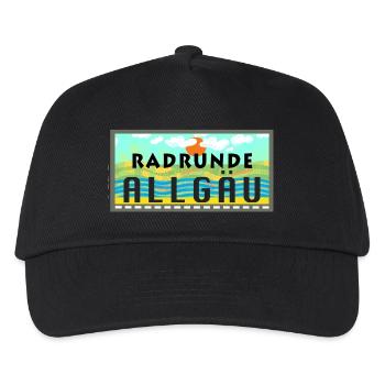 Radrunde Allgäu - Kinder Basecap - Schwarz - Vorne