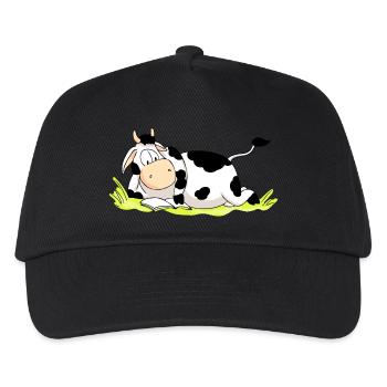 Reading Cow - Kids’ Baseball Cap - black - Front