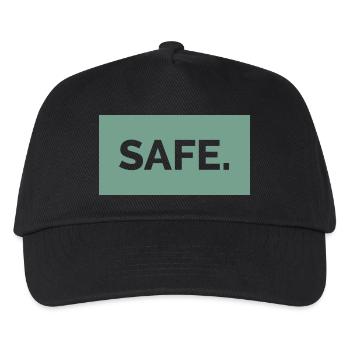 safe sicher absolut 100prozent geschenkidee - Kinder Basecap - Schwarz - Vorne