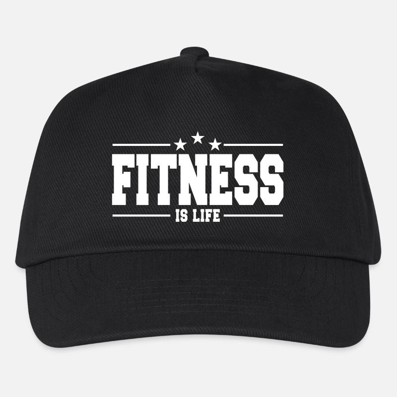 fitness is life 1 - Kinder Basecap - Schwarz