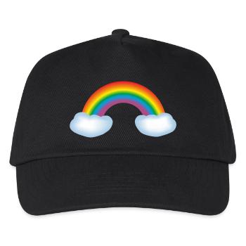 Rainbow & clouds - Kids’ Baseball Cap - black - Front