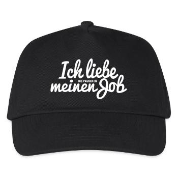 Job Arbeit Beruf Pause Freizeit Sprüche Spruch Fun - Kinder Basecap - Schwarz - Vorne