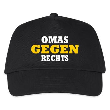 Omas gegen rechts - Kinder Basecap - Schwarz - Vorne