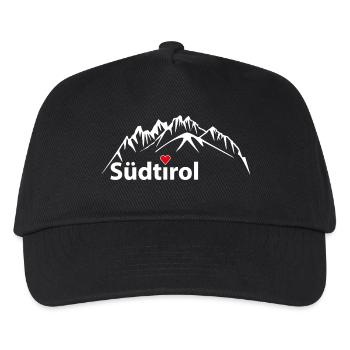 Die Dolomiten, Berge Südtirol  - Kinder Basecap - Schwarz - Vorne