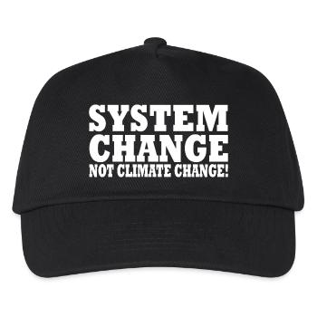 system change not climate change - Casquette de baseball Enfant - noir - Devant