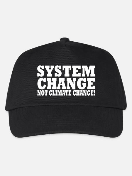 system change not climate change - Kinder Basecap - Schwarz