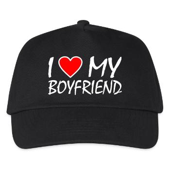 I love my boyfriend - Kinder Basecap - Schwarz - Vorne