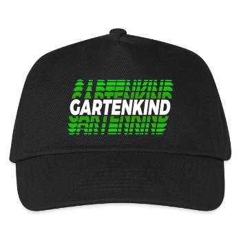 Gartenkind Design - Kinder Basecap - Schwarz - Vorne