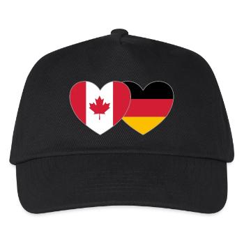 Canada Allemagne Drapeau Coeur - Casquette de baseball Enfant - noir - Devant
