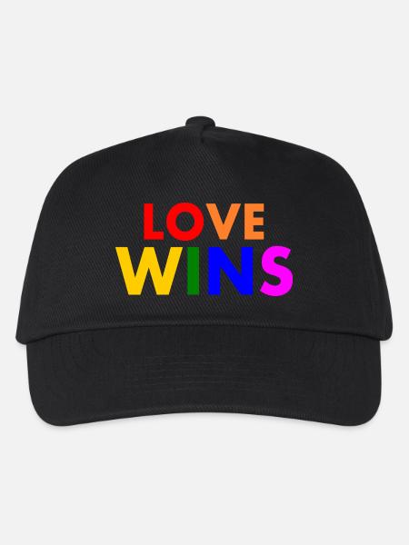Love wins - Kinder Basecap - Schwarz