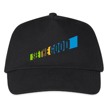 see the good Zitat - Kinder Basecap - Schwarz - Vorne