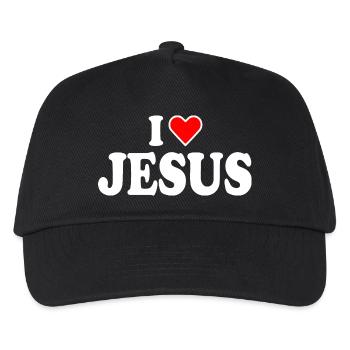 I love jesus - Kids’ Baseball Cap - black - Front