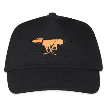 A young greyhound born to run - Kids’ Baseball Cap - black - Front