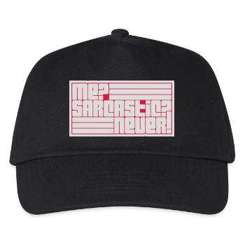 me sarcastic never Zitat - Kinder Basecap - Schwarz - Vorne