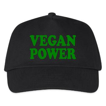 Vegan power - Kids’ Baseball Cap - black - Front
